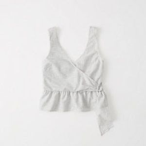 NWT Abercrombie & Fitch Striped Wrap-Front Tank